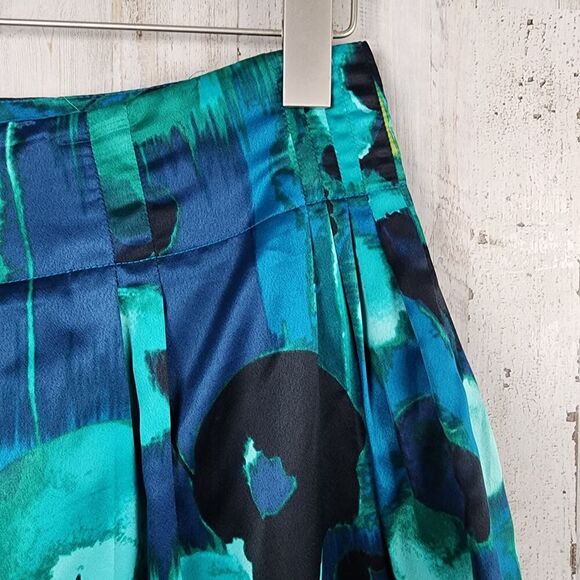 Worthington Multicolored Lined Midi Skirt Blue Size 8 - Picture 9 of 10